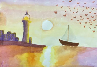 Закатное море