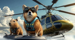 Капибара и корги защитники воды 