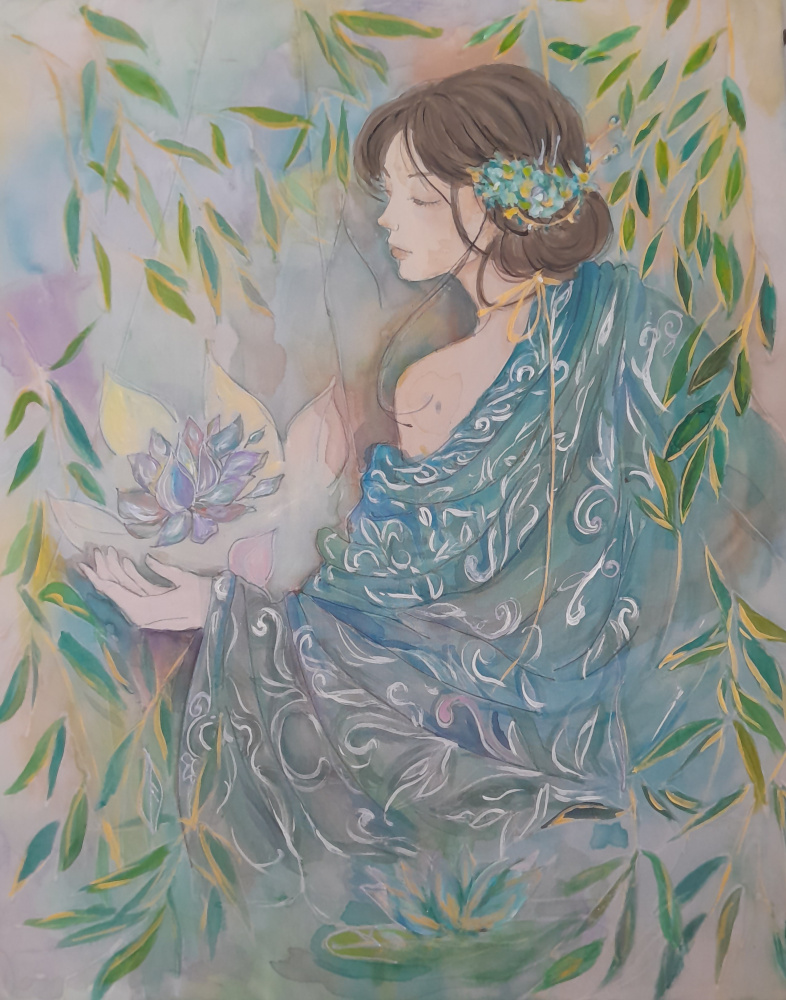 Девушка с лилией