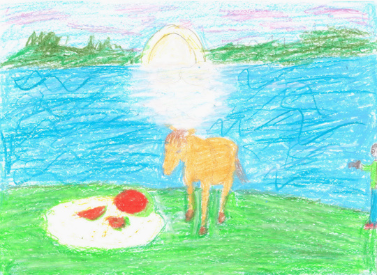 Аврора на вечерней прогулке на Иркуте