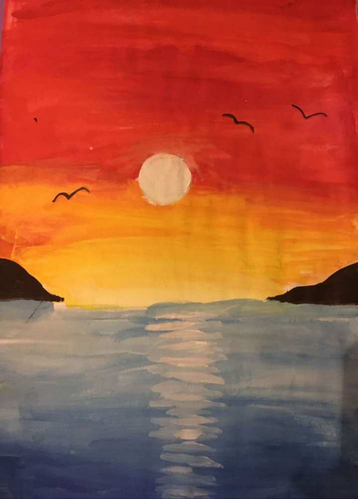 Летний закат у воды