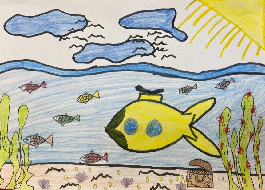 "Подводный мир и подводная лодка"