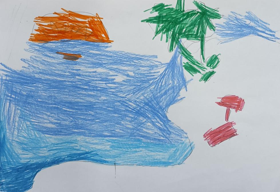 Летний пляж.