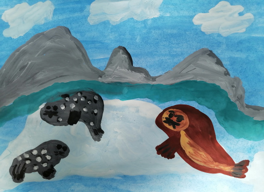 "Семья пятнистых Сивучей"