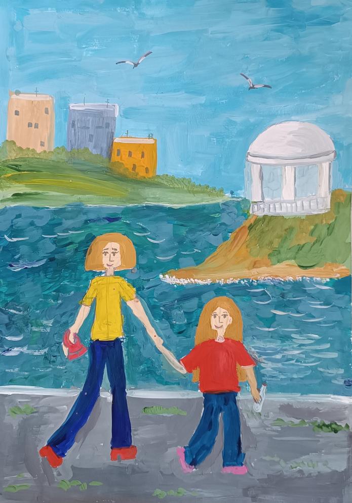 "Волгодонской залив. Прогулка с мамой"