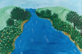 Река Мста летом