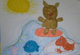 Отдых капибары