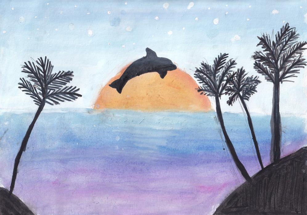 Закат на море