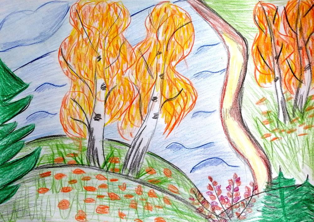  Осеннее  озеро.               