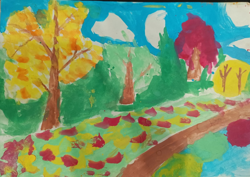 Отражение  осени