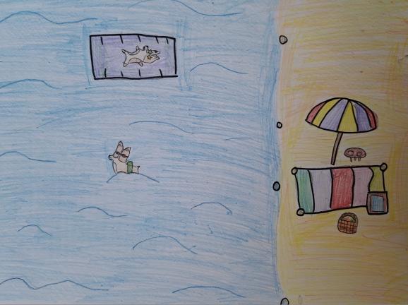 Корге на море