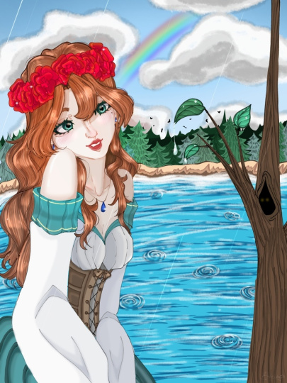 Девушка - река