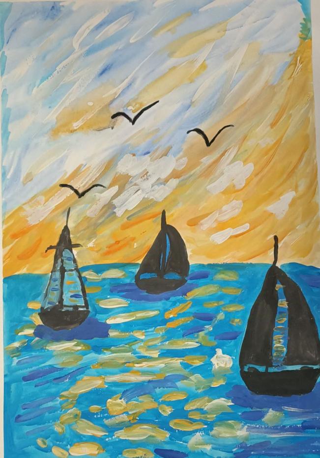 Закат на море