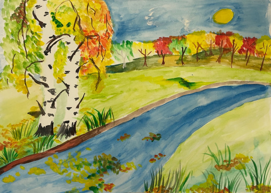 Река ранней осенью