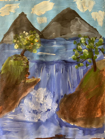 Дикий водопад