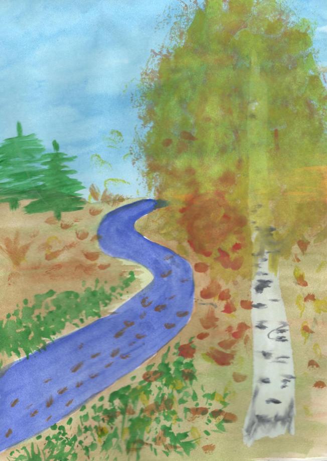 Река в осеннем лесу