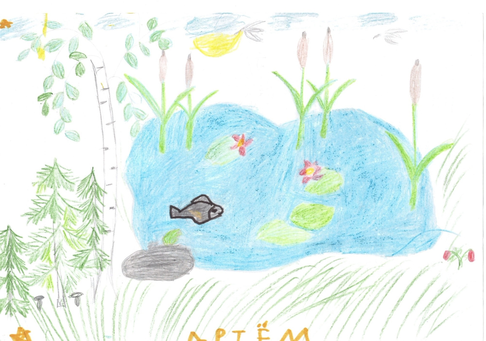 Наше озеро летом.