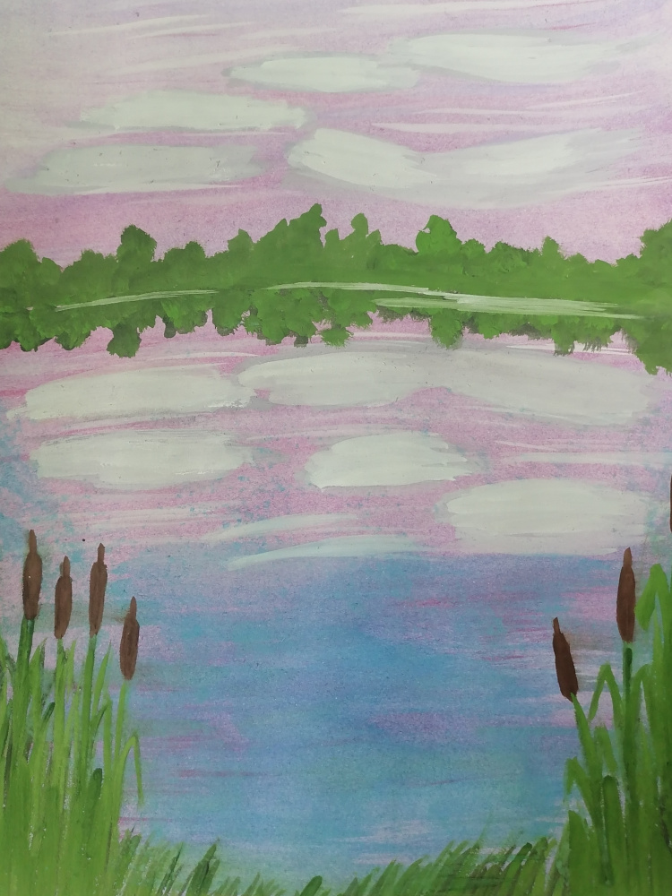 Закат на любимом озере