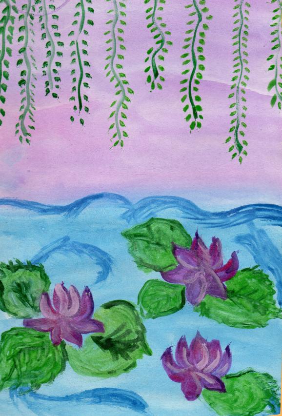 Цветущие лотосы