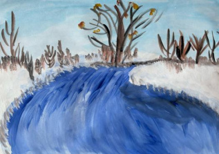 Река Каква зимой