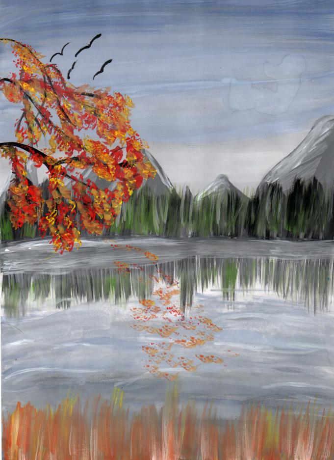 "Горное озеро в Домбае"