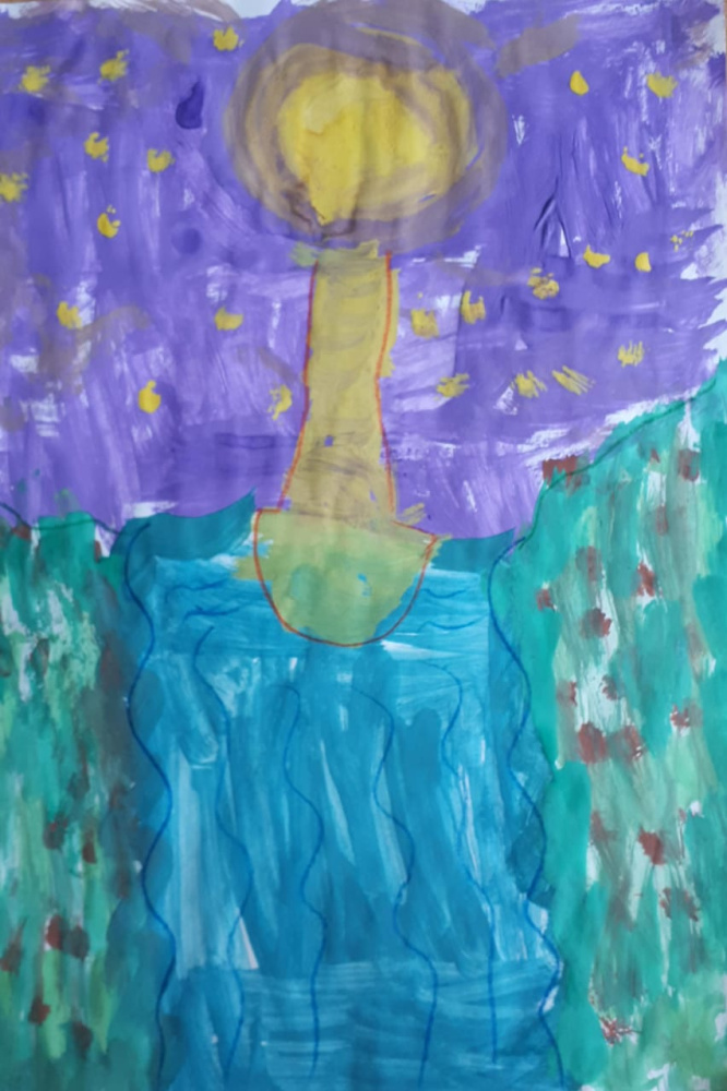 Река Бунарка вечером