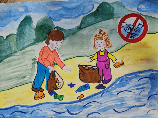 субботник у реки