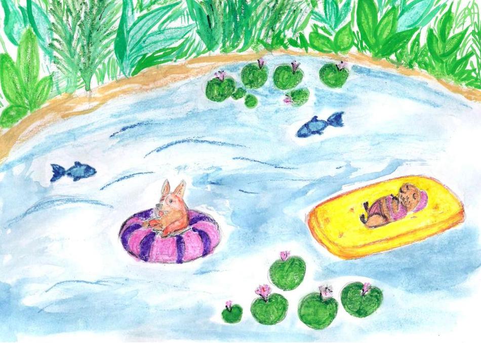 Развлечения корги и капибары