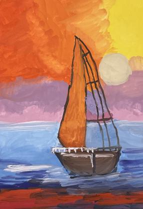 Мое любимое озеро на закате 