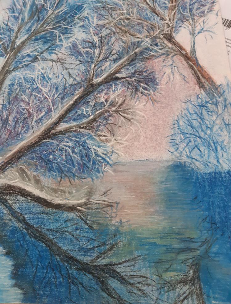 Зимний день на Волге.