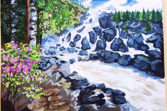 Водопад Учар на Алтае