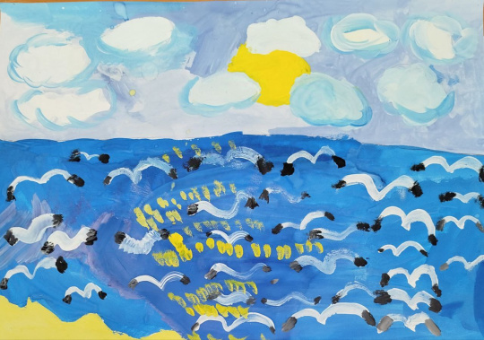 Море. Чайки.