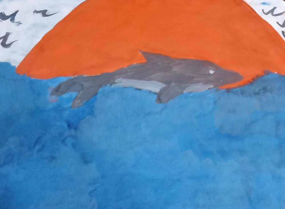 Закат и море