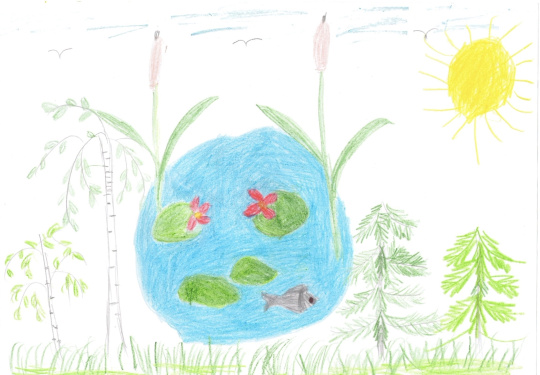 Наше озеро летом